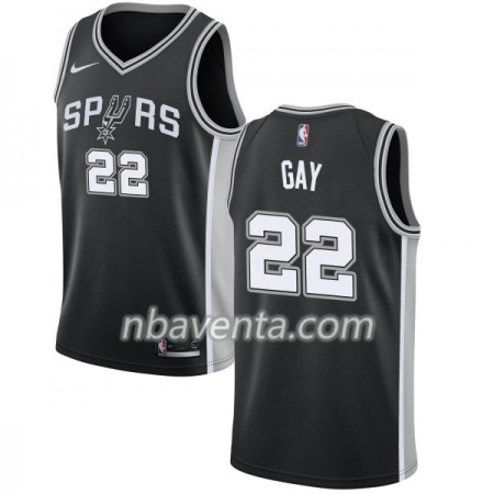 Camiseta Hombre San Antonio Spurs Rudy Gay 22 Nike 2017-18 Negro Swingman Camiseta Hombre San Antonio Spurs Rudy Gay 22 Nike 2017-18 Negro Swingman